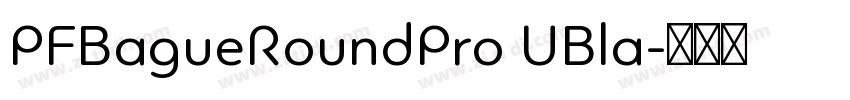 PFBagueRoundPro UBla字体转换